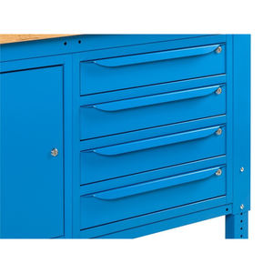 Fami WORK1510 Établi réglable de 150cm, plateau en bois, armoire et 4 tiroirs - Product Image 4