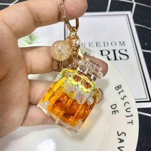 2023 New Cute Acrylic Keyring Key Chain Ring Oil <b>Floating</b> Little Cartoon <b>Bubble</b> Boba Quicksand Milk Tea Cup Liquid Keychain - Product Image 2