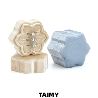 Boîte à bagues en velours en forme de cristal de glace avec logo personnalisé, vente en gros, emballage de bijoux de luxe pour mariage, boîte cadeau, étui de rangement pour bague de fiançailles