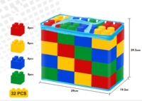 Blocs de construction en plastique ABS 3D BLOCKMOC Jumbo, modèle à l'échelle 1:8, jouet de construction, 32 pièces, thème bâtiments modernes, pour enfants, conforme aux normes ASTM
