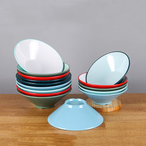 ชามเมลามีนหนาสำหรับราเม็งเนื้อ ชามสลัดผลไม้ ไม่แตกง่าย ชามบะหมี่ ชุดอาหาร งานฝีมือเรซิ่น - Product Image 4