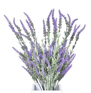 MSFAME petali di decorazione per la casa di alta qualità in plastica floccati di lavanda lilla di tipo alto