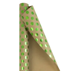 Vietnam campione gratuito Impermeabile Riciclato Fornitore di Qualità Diretta Rosso Verde Polka Dots di Stampa di Natale Confezioni Regalo di Carta Kraft