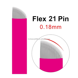 Lames de Microblading jetables roses de marque privée 0.18/0.2mm Nano aiguilles de lame de <span class=keywords><strong>Micro</strong></span> Nano de maquillage Permanent pour le tatouage de sourcil - Product Image 1