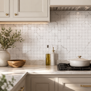 Mosaïques en marbre blanc Calacata, motifs de mosaïque en marbre blanc, carreaux de mosaïque en marbre blanc de Carrare - Product Image 4
