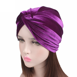 La migliore vendita turbante torsione musulmana di alta qualità da donna velo in velluto traspirante Hijab turbante da esterno - Product Image 2