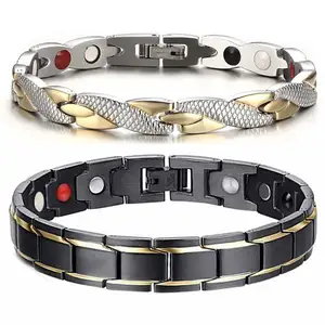 Healing Hign Quality Fashion Custom Stainless Steel Jewelry Bracelet Energy Health Woman Man Healing Magnetic Therapy Bracelet