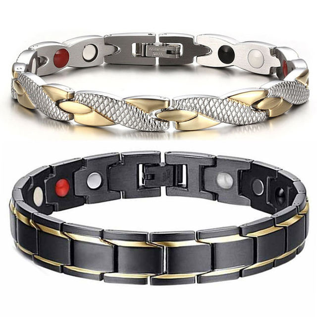 Custom Strength Magnetic Bracelets Stainless Steel Jewelry Bracelet Energy Health Man Healing Magnetic Therapy Bracelet