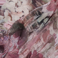 Robe en mousseline de soie imprimée florale de luxe, qualité supérieure, sur mesure, petite série, vente en gros, usine OEM/ODM, taille naturelle pour femme