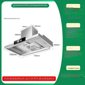 Kommerzielle Wandmontierte 1,5 m Doppelkopf-Dunstabzugshaube mit Variabler Frequenz, 1600 W, 68 m³/min, Klasse A++, Lüftungssystem, Stahlkonstruktion - Product Image 5