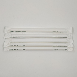 Trà bong bóng 12mm sắc nét PLA rơm phân hủy sinh học nhựa BOBA rơm cá nhân bọc trong compostable Túi - Product Image 2