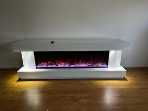 <strong>White</strong> Wooden Mirrored <strong>TV</strong> <strong>Table</strong> and Cabinet <strong>TV</strong> Stands With Fireplace Elegant Mirrored Living Room Furniture Muebles Meubles - Product Image 4