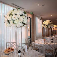 Centre de table de mariage, support à fleurs en acrylique, décoration de mariage