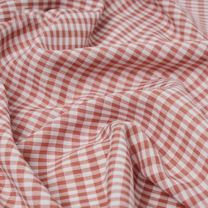 Camicia estiva <span class=keywords><strong>da</strong></span> donna abito 50% Rayon 50% in poliestere colore personalizzato a quadretti intrecciati a quadri Jacquard tessuto floreale per vestiti - Product Image 2
