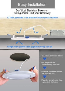 6 אינץ סופר דק 'הוביל אור פאנל עם מצב לילה 5cct לבחירה מתקן לתקרה - Product Image 5