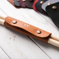 Support pour baguettes de batterie en bois, étui pour baguettes en cuir PU, housse de protection pour baguettes, accessoires de batterie, sac pour baguettes