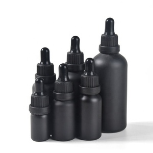 100ml à <span class=keywords><strong>l</strong></span>&amp;#39épreuve des enfants mat noir flacon compte-gouttes en verre à huile essentielle - Product Image 1