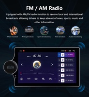 Autoradio N3 10 pouces avec bouton rotatif, 64 Go, Android, DSP, radio FM, GPS, Bluetooth, Carplay, écran tactile universel, ventilateur de refroidissement RGB, 2 DIN