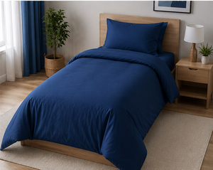 Housse de couette d'hôtel en coton 100% teint uni de haute qualité, ensemble de literie de luxe doux et personnalisé, vente en gros pour hôpitaux et centres de villégiature - Product Image 2
