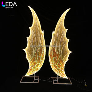 LDA ไฟแอลอีดีแบบทันสมัยคุณภาพสูงเหล็กดัดปีกนางฟ้าตกแต่งเวทีงานแต่งงานฉากหลังปาร์ตี้ - Product Image 2