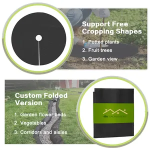 5oz 3x100ft Landscape Fabric Ground Cover Plastic Agriculture Mulch Garden Mat Weed Barrier