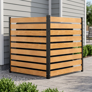 Factory Wholesale Modern Flat Metal Fence Top Ornamental Black Aluminum Security Panels 6X8 Home Security 3D Modeling Powder - Product Image 4