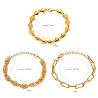 Bijoux pour femmes, collier en acier inoxydable plaqué électrolytique fait main, couleur assortie, design de niche, bracelet à maillons