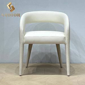 Poltrona <span class=keywords><strong>da</strong></span> <span class=keywords><strong>pranzo</strong></span> moderna di lusso bianco <span class=keywords><strong>da</strong></span> tappezzeria nuovo stile di raffreddamento in pelle sedia <span class=keywords><strong>da</strong></span> <span class=keywords><strong>pranzo</strong></span> mobili per uso domestico - Product Image 4