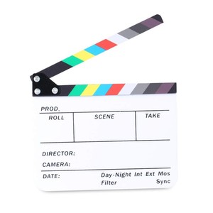 JingYing <span class=keywords><strong>de</strong></span> alta calidad al por mayor coloridos director acrílico película clapper Junta para la película regalo decorar - Product Image 4