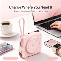 Power Bank Portabel 10000mAh dengan Colokan AC Terintegrasi, Pengisian Cepat 22.5W, Baterai Eksternal untuk Ponsel, Logo Kustom OEM ODM