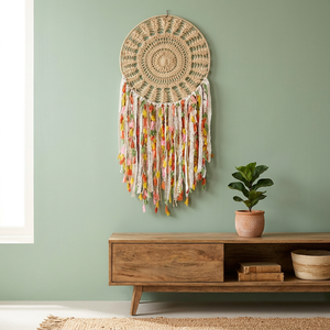 Atrapasueños de Algodón Natural Hecho a Mano, Artesanía Decorativa para Hogar u Oficina, Material Sostenible, Ramadán - Product Image 3