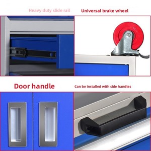 รถเข็นเครื่องมือโลหะแบบหนักสำหรับงานซ่อมบำรุงเชิงพาณิชย์ พร้อมลิ้นชักเก็บของเคลื่อนที่ได้อเนกประสงค์ - Product Image 5