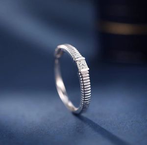 Xinfly 0.1ct Square Diamond <b>Ring</b> 18K Gold Ribbed Classic Solitaire for Wedding Engagement or Gift <b>Couple</b> Jewelry - Product Image 5