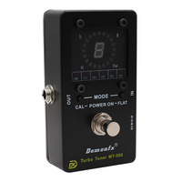 Pédale d'Effets Mini Accordeur Turbo Stroboscopique en Aluminium Demonfx MT500 pour Guitare et Basse