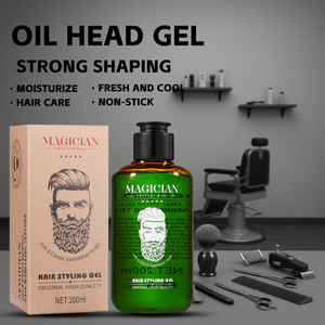 <span class=keywords><strong>Gel</strong></span> Coiffant Fixation Forte 200ML pour Hommes, Anti-Frisottis, Contrôle des Pellicules Blanches, Produit pour <span class=keywords><strong>Cheveux</strong></span> Longs et Traitement de la <span class=keywords><strong>Calvitie</strong></span> – Fournisseur Américain - Product Image 1