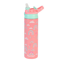 Bouteille d'eau de sport isolée à double paroi en acier inoxydable Bouteille à vide personnalisée pour enfants Bouteilles d'eau pour l'école 18oz