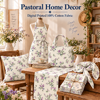 Tissu en coton imprimé numérique personnalisé motif floral anglais raffiné, doux, 140 g/m², pour robes, chemisiers et quilting