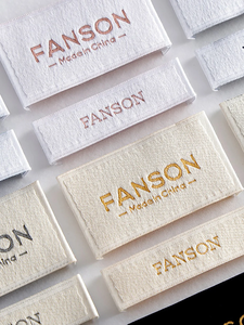 ป้ายเสื้อผ้าแบรนด์ส่วนตัว ออกแบบเองได้ ป้ายผ้าฝ้าย/ผ้าซาติน/ป้ายขนาด/ป้ายโลโก้ทอ - Product Image 6