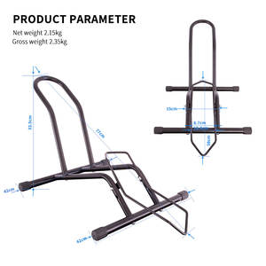 Support de vélo stable avec <span class=keywords><strong>protection</strong></span> du cadre, support de stationnement vertical réglable, rangement facile à enfiler pour vélos de route et <span class=keywords><strong>VTT</strong></span> de 20 à 29,5 pouces - Product Image 2