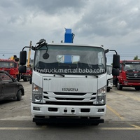 Grue montée sur camion de fabrication chinoise, 4 tonnes, flèche télescopique, mobile, hydraulique, avec châssis Isuzu