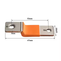 Connecteur électrique flexible en cuivre plaqué nickel pour barre omnibus de batterie, modèle M2412271