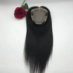 Schlussverkauf Remy-Topper Seidenhautbasis brasilianisches Haarteil echtes menschliches Haar Topper Frauen