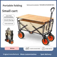 Chariot pliable manuel pour camping-car, remorque de camping, courses, petit chariot tout-terrain à roues robustes