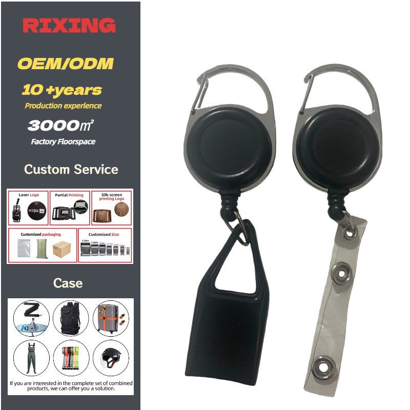 2 Pack Heavy Duty Retractable Badge Reels Metal Retractable Badge Holder Carabiner Keychain Belt Clip Vertical Id Card Holders 27 5 Steel Cord Black