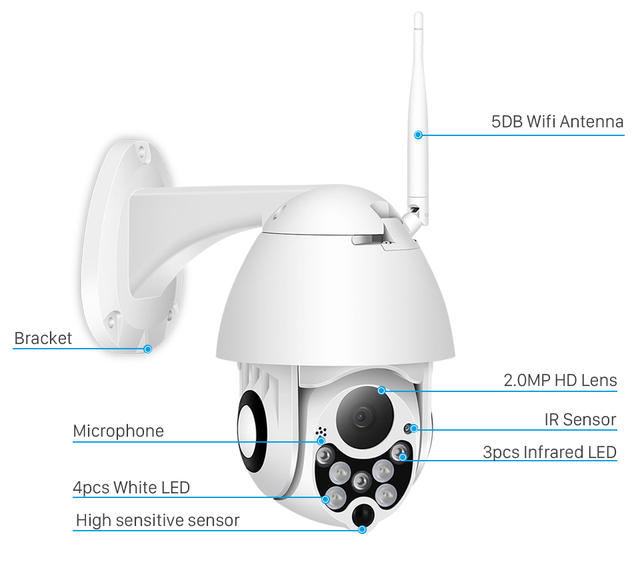 Waterproof PTZ Camera Cctv