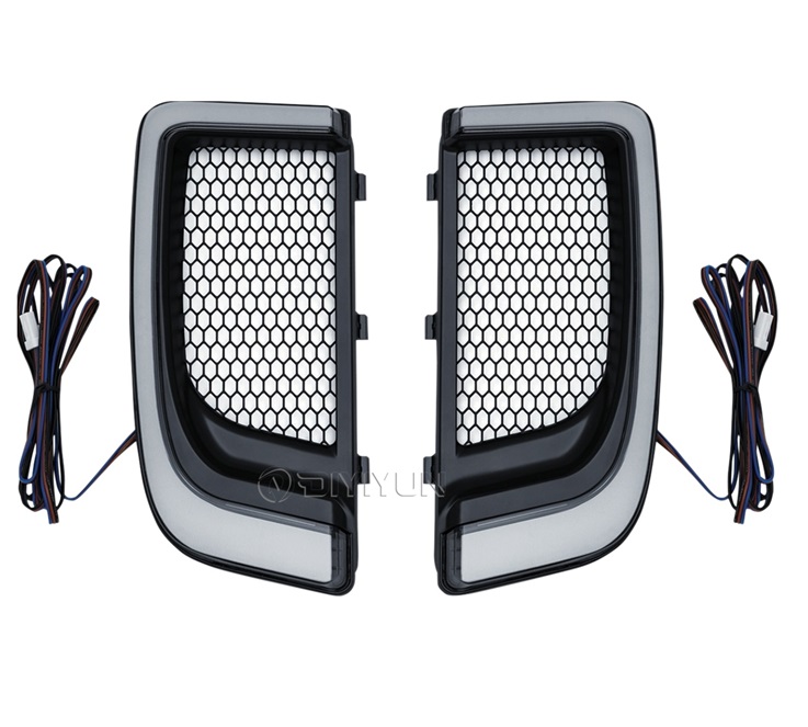 DIYIYUN черная нижняя нога вентиляционные обтекатели светодиодные сигнальные огни поворота для Harley Touring street glide road king FLHTK 14-20