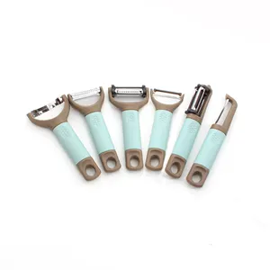 New Design Durable Stainless Peeler With Soft Touch Handles Kitchen Gadgets Fruit Straight Peeler Cabbage Peeler
