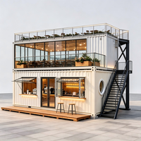 SKYLINE Casa Contenedor Plegable de 2 Pisos, Prefabricada, Modular, para Tienda, Oficina, Hotel, Vivienda, Centro Comercial