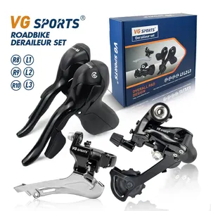 VG Sports 8 9 10 Speed Road Bike Shifter Set 8s 9s 10s Shifter Derailleur Group Set Bike Shifter Lever Front Rear Derailleur