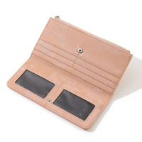 Portefeuille long de luxe fait main en PU souple, motif macaron et ondulations aquatiques, porte-monnaie et porte-cartes, étanche et portable pour femme